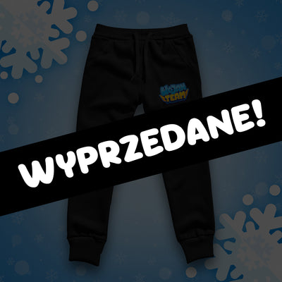 DŁUGIE SPODNIE *PREMIUM* - LOGO WOJAN TEAM - CZARNE