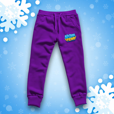 DŁUGIE SPODNIE *PREMIUM* - LOGO WOJAN TEAM - FIOLETOWE