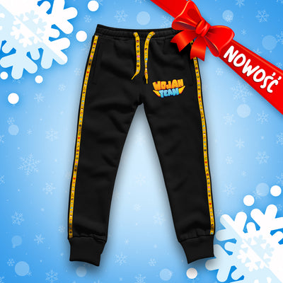 SPODNIE *PREMIUM* Z PASKAMI WOJAN TEAM - CZARNE