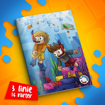 ZESZYT W 3 LINIE A5 - 16 KARTEK - PODWODNE WOJANOWICE - 2025