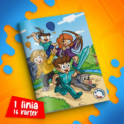 ZESZYT W SZEROKĄ LINIE A5 - 16 KARTEK - ZAMEK WOJAN TEAM - 2025