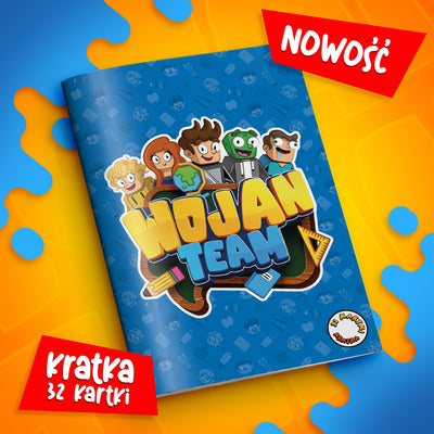 ZESZYT W KRATKĘ A5 - 32 KARTKI - EKIPA WOJAN TEAM - 2025