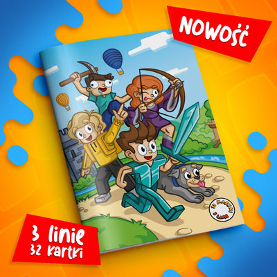 ZESZYT W 3 LINIE A5 - 32 KARTKI - ZAMEK WOJAN TEAM - 2025