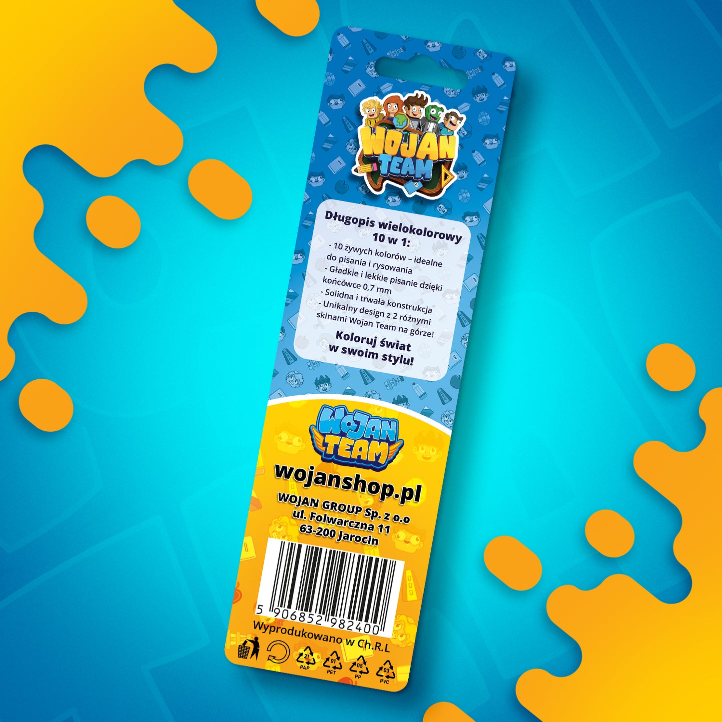 DŁUGOPIS WIELOKOLOROWY WOJAN TEAM 2025