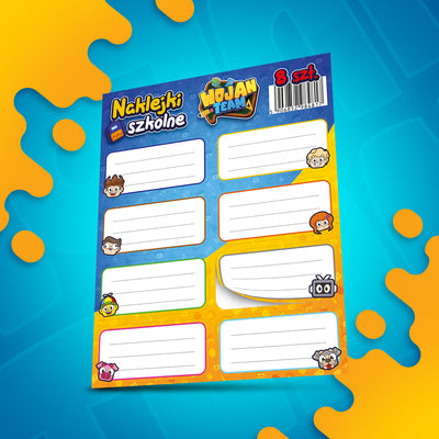 NAKLEJKI SZKOLNE WOJAN TEAM 2025 *AŻ 8 SZTUK*