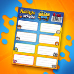 NAKLEJKI SZKOLNE WOJAN TEAM 2025 *AŻ 8 SZTUK*