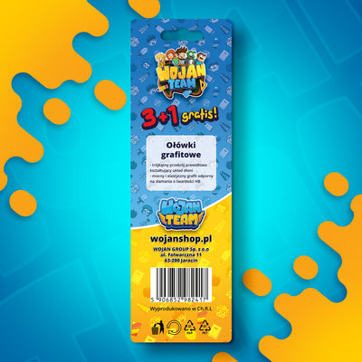 OŁÓWKI GRAFITOWE WOJAN TEAM *3+1 GRATIS* 2025