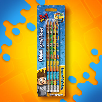 OŁÓWKI GRAFITOWE WOJAN TEAM *3+1 GRATIS* 2025