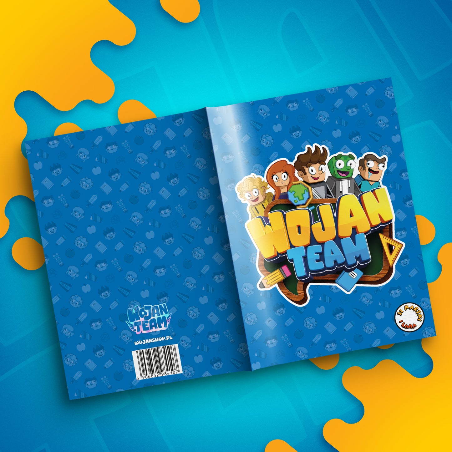 ZESZYT W SZEROKĄ LINIE A5 - 32 KARTKI - EKIPA WOJAN TEAM - 2025