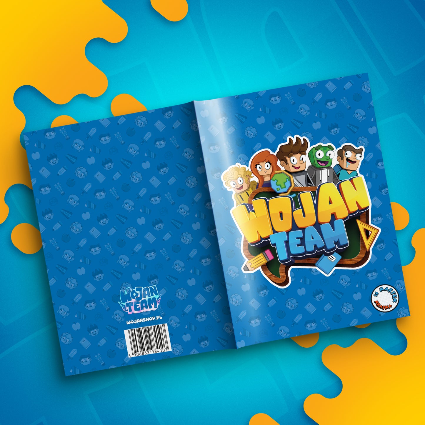 ZESZYT W KRATKĘ A5 - 16 KARTEK - EKIPA WOJAN TEAM - 2025