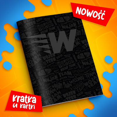 ZESZYT W KRATKĘ A4 - 64 KARTKI - LOGO WOJAN TEAM - 2025