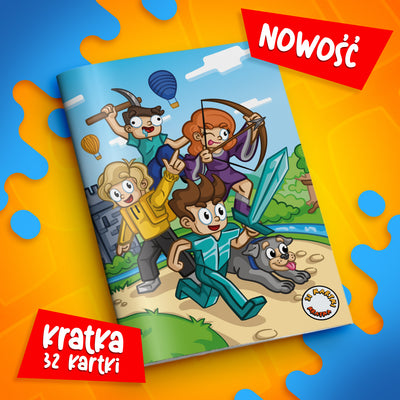 ZESZYT W KRATKĘ A5 - 32 KARTKI - ZAMEK WOJAN TEAM - 2025
