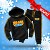 ZESTAW BLUZA + SPODNIE *PREMIUM* Z PASKAMI WOJAN TEAM - CZARNY