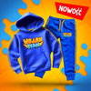 ZESTAW BLUZA + SPODNIE *PREMIUM* Z PASKAMI WOJAN TEAM - NIEBIESKI