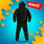 ZESTAW BLUZA + SPODNIE *PREMIUM* Z PASKAMI WOJAN TEAM - CZARNY
