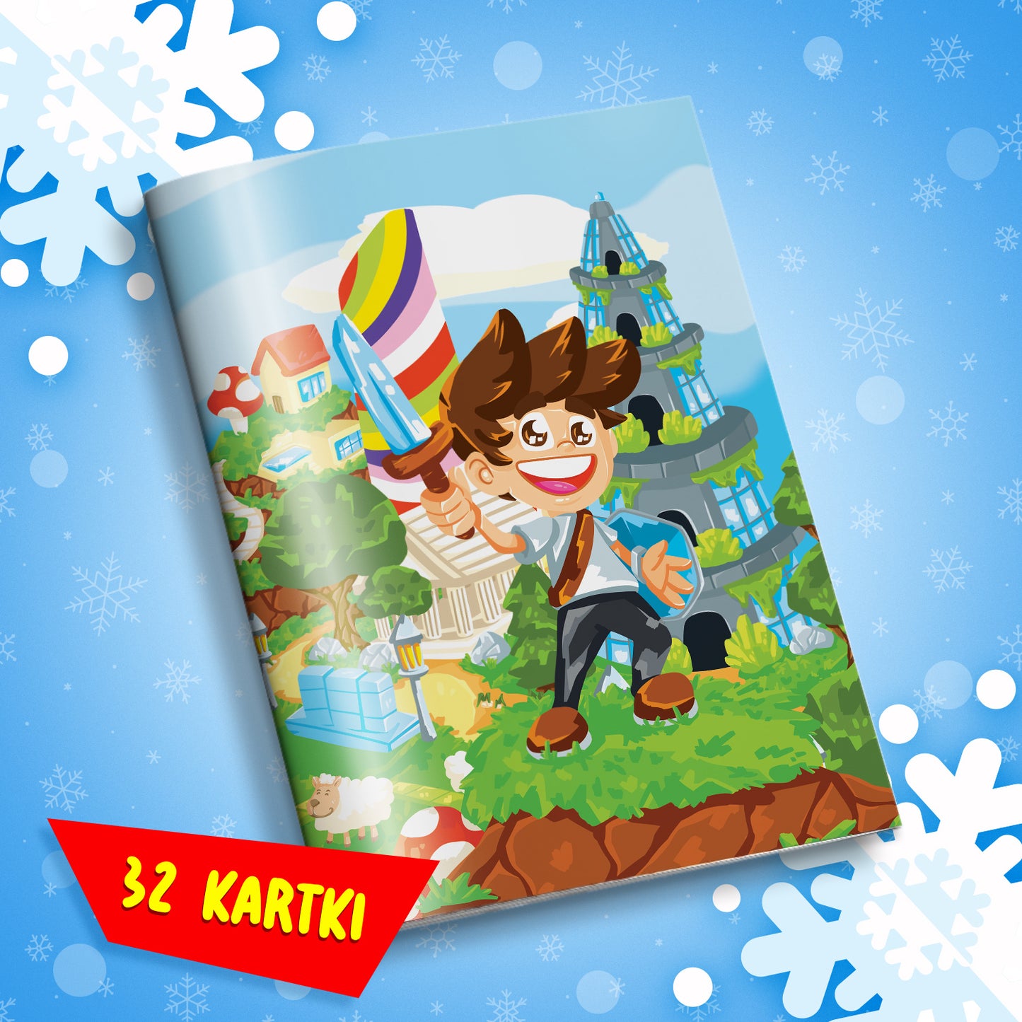 ZESZYT W KRATKĘ A5 - 32 KARTKI - WOJANOWICE 2