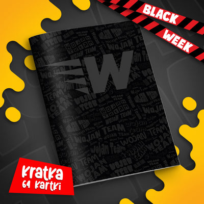 ZESZYT W KRATKĘ A4 - 64 KARTKI - LOGO WOJAN TEAM - 2025