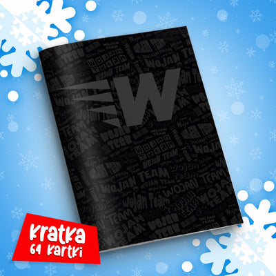 ZESZYT W KRATKĘ A4 - 64 KARTKI - LOGO WOJAN TEAM - 2025