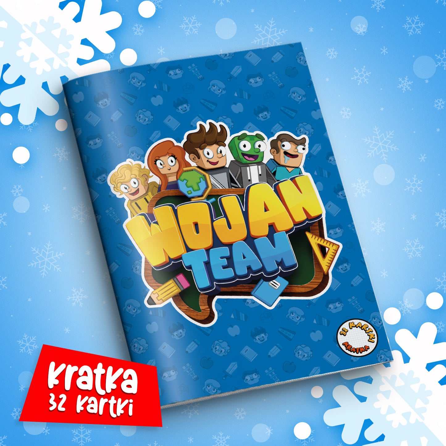 ZESZYT W KRATKĘ A5 - 32 KARTKI - EKIPA WOJAN TEAM - 2025