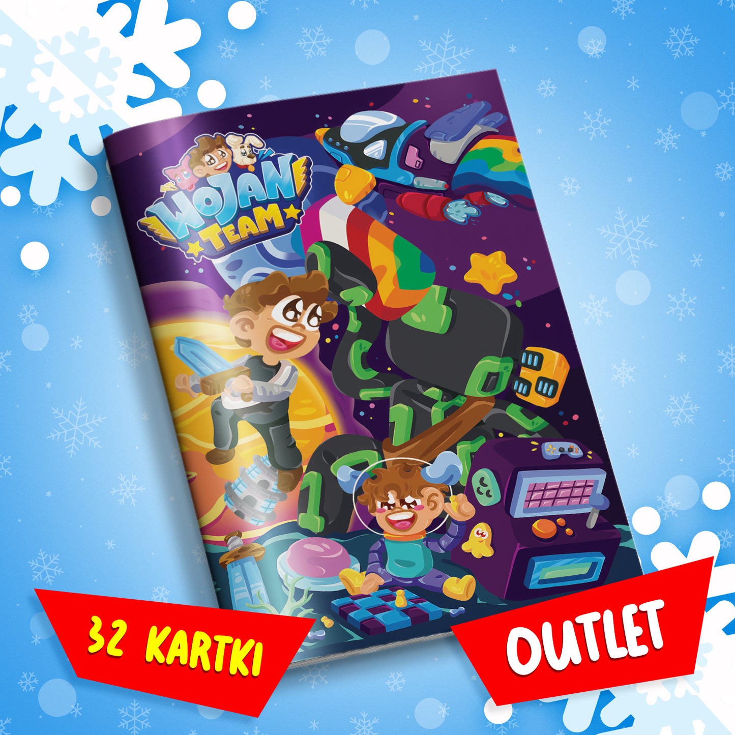 ZESZYT W KRATKĘ A5 - 32 KARTKI - WOJANOWICE NA KSIĘŻYCU - 2024