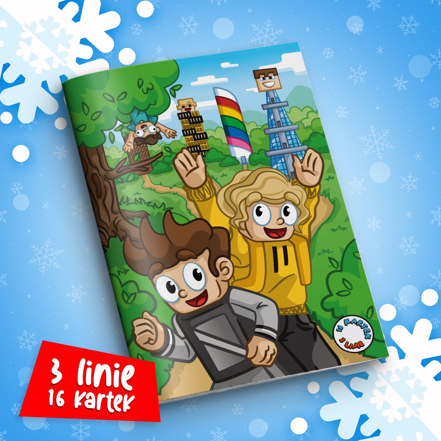 ZESZYT W 3 LINIE A5 - 16 KARTEK - LEŚNE WOJANOWICE - 2025