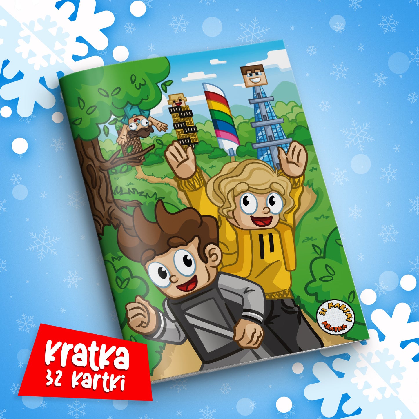 ZESZYT W KRATKĘ A5 - 32 KARTKI - LEŚNE WOJANOWICE - 2025