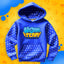 BLUZA *FULL WZÓR* LOGO WOJAN TEAM - NIEBIESKA