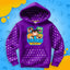 BLUZA *FULL WZÓR* WOJAN TEAM SKINY - FIOLETOWA
