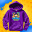 BLUZA *FULL WZÓR* WOJAN TEAM SKINY - FIOLETOWA