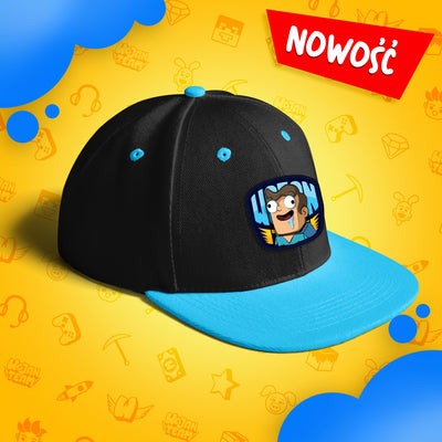 CZAPKA Z DASZKIEM SNAPBACK - NOOBEK - NIEBIESKA