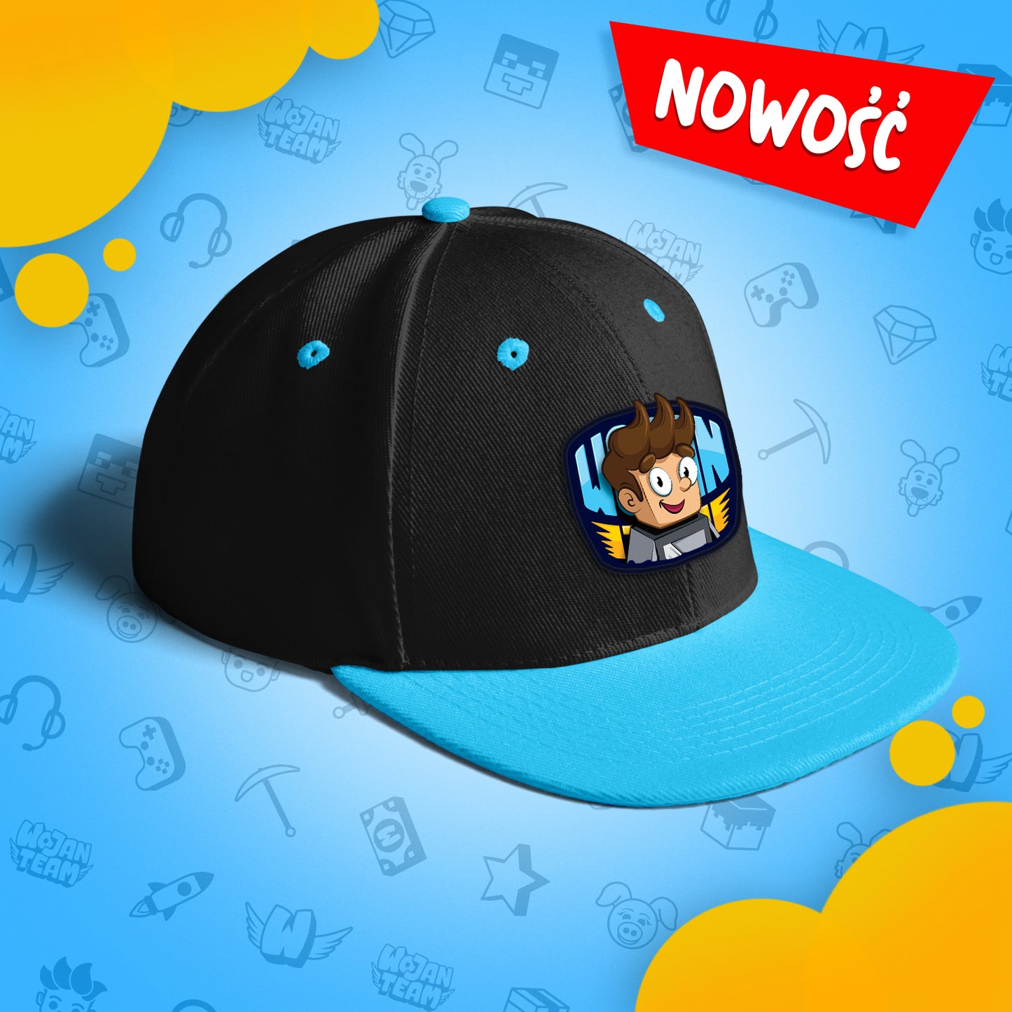 CZAPKA Z DASZKIEM SNAPBACK - WOJAN - NIEBIESKA