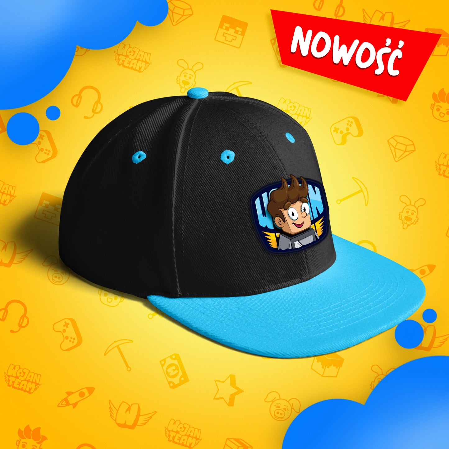 CZAPKA Z DASZKIEM SNAPBACK - WOJAN - NIEBIESKA