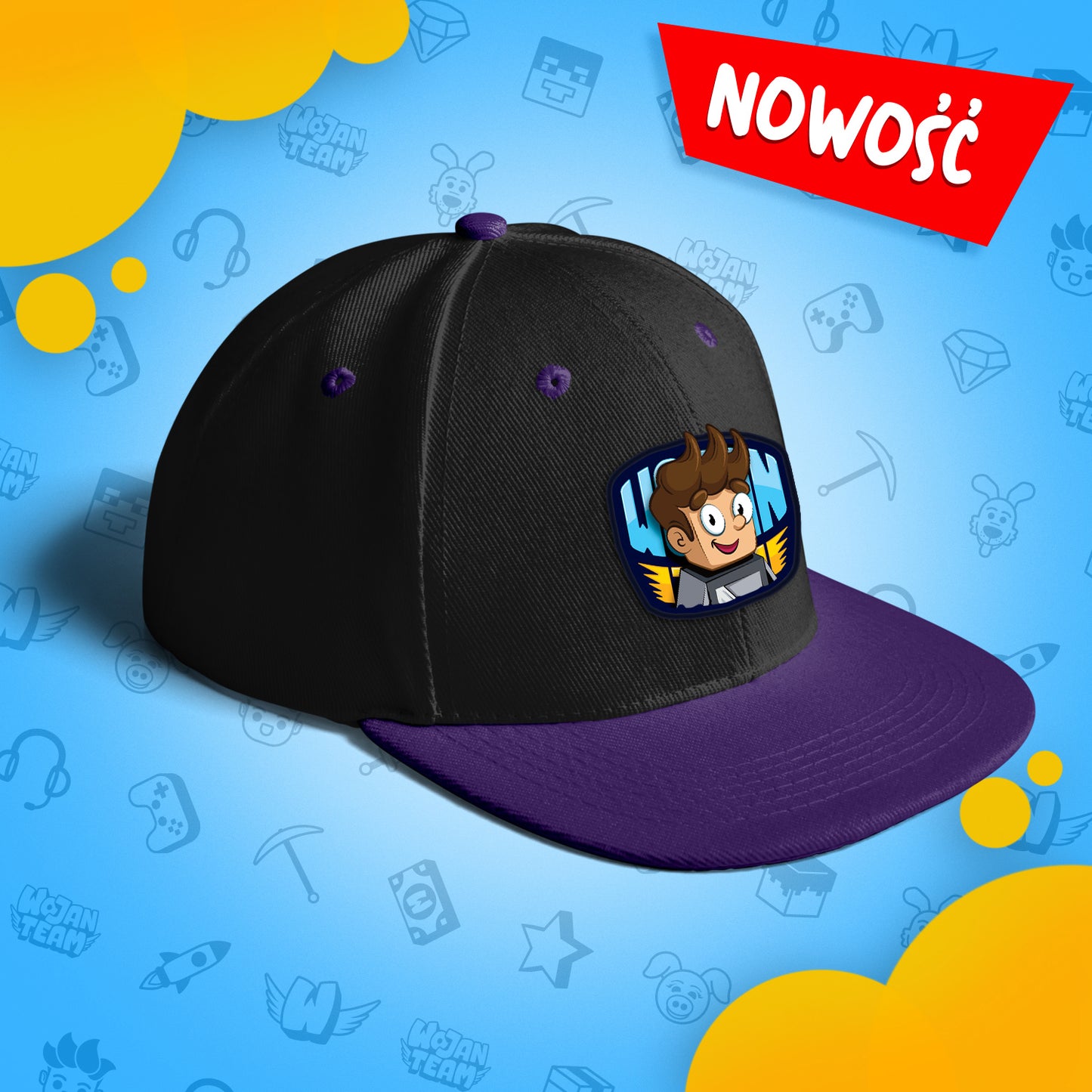 CZAPKA Z DASZKIEM SNAPBACK - WOJAN - FIOLETOWA