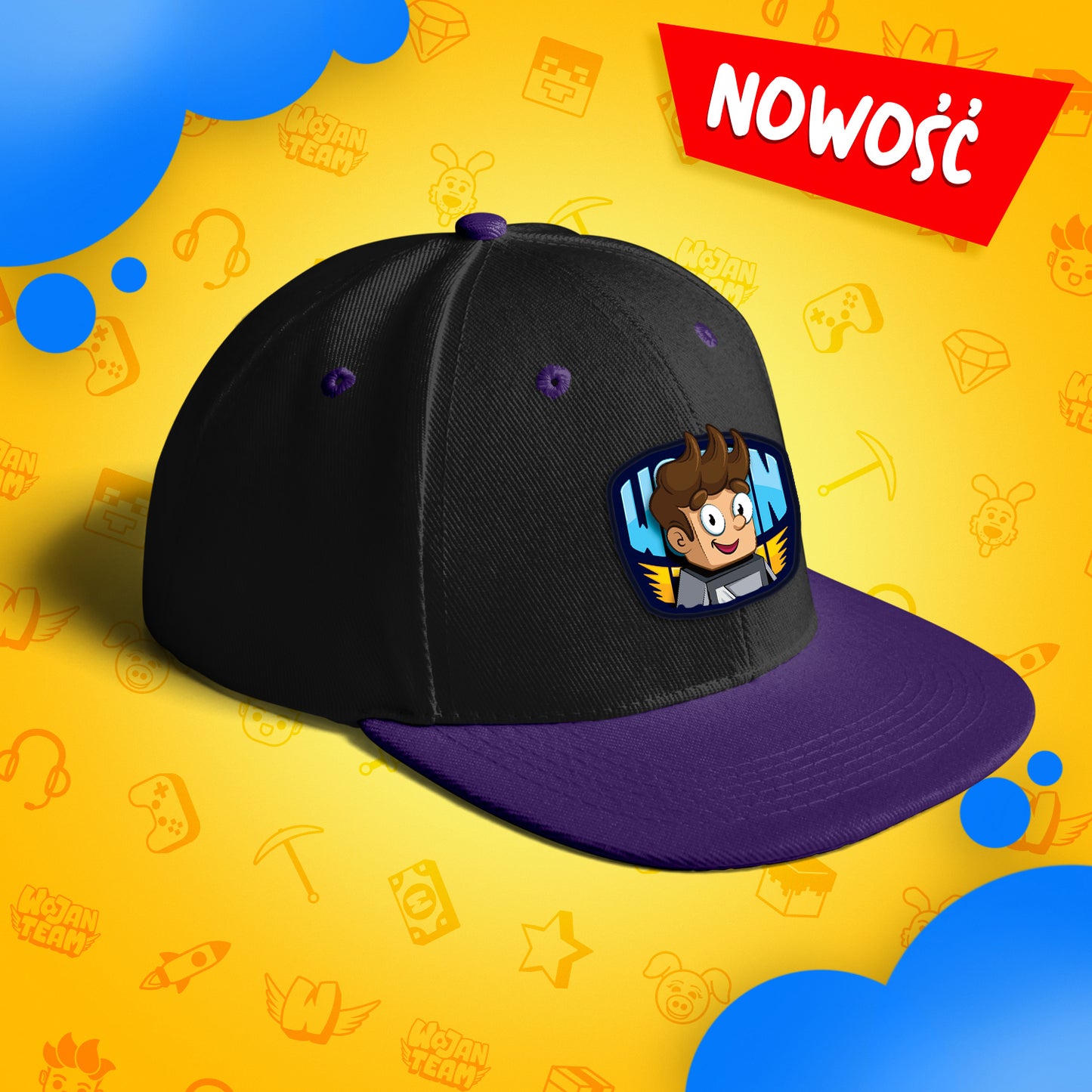 CZAPKA Z DASZKIEM SNAPBACK - WOJAN - FIOLETOWA