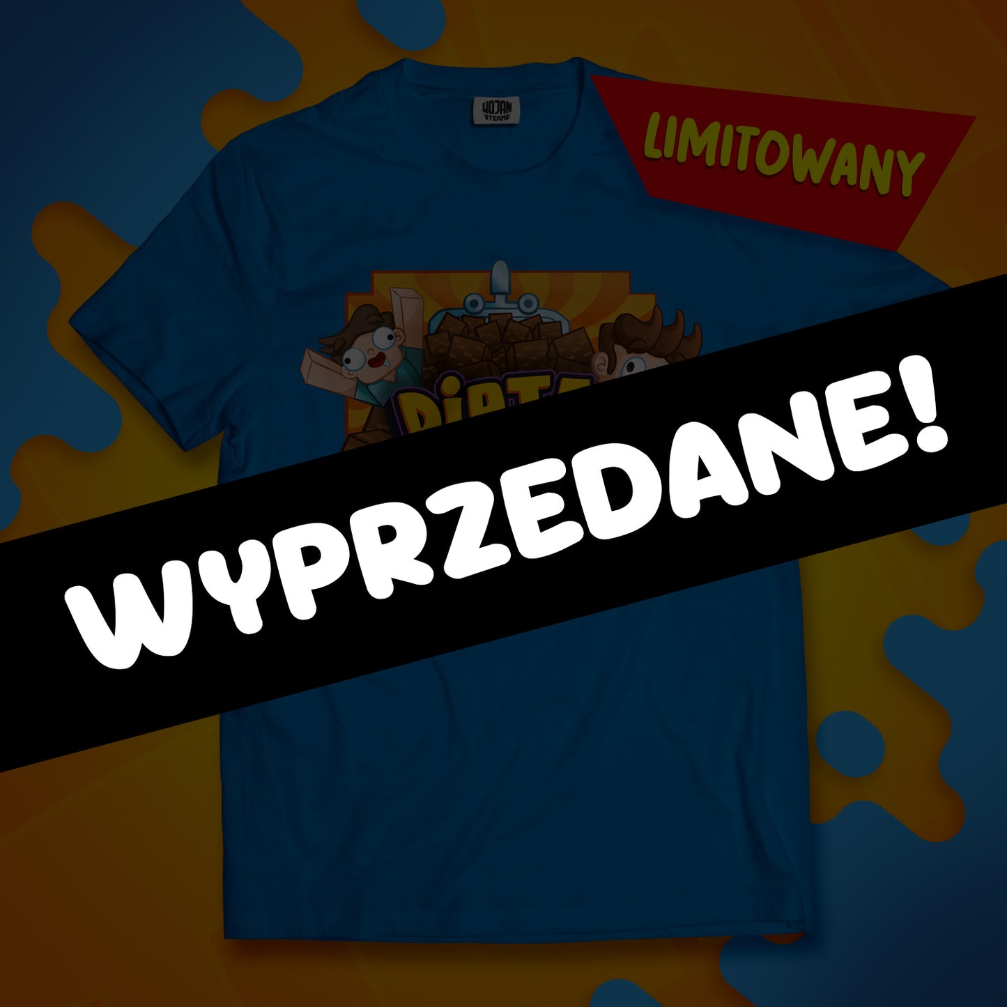 *LIMITOWANA* KOSZULKA "DIRTA WYLAŁEM DO KRANU" - NIEBIESKA
