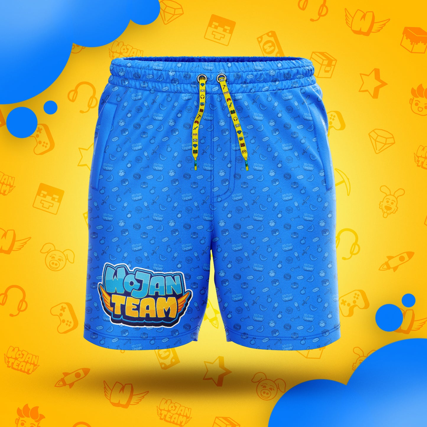 SPODENKI PLAŻOWE WOJAN TEAM - NIEBIESKIE
