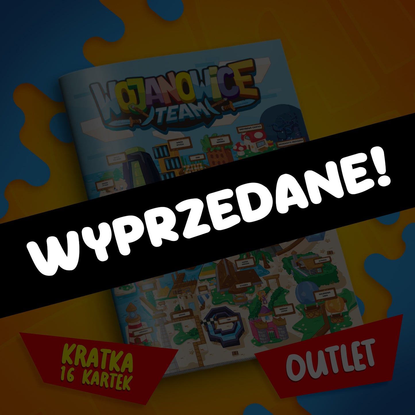 ZESZYT W KRATKĘ A5 - 16 KARTEK - MAPA WOJANOWICE - 2024