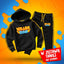 ZESTAW BLUZA + SPODNIE *PREMIUM* Z PASKAMI WOJAN TEAM - CZARNY
