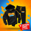 ZESTAW BLUZA + SPODNIE *PREMIUM* Z PASKAMI WOJAN TEAM - CZARNY