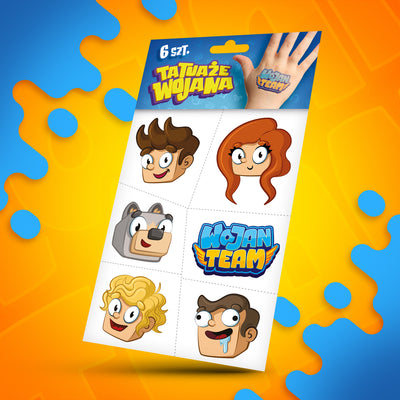 ZESTAW TATUAŻY WOJANA - 6 SZTUK