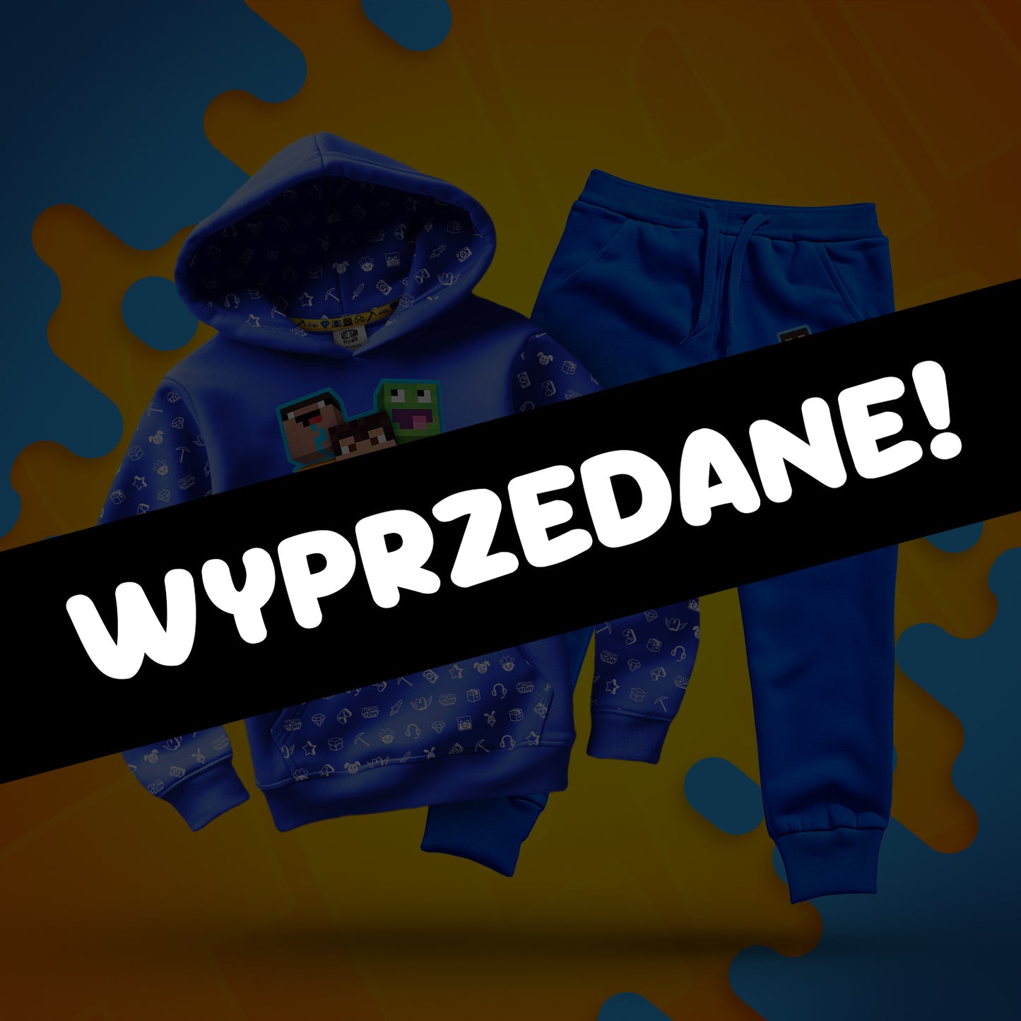 ZESTAW BLUZA + SPODNIE *FULL WZÓR* SKINY WOJAN TEAM - NIEBIESKI