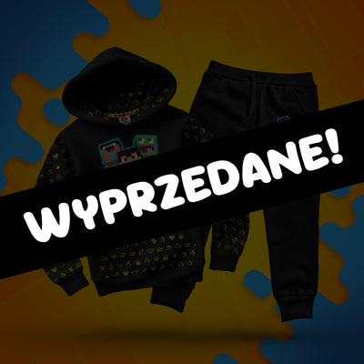 ZESTAW BLUZA + SPODNIE *FULL WZÓR* SKINY WOJAN TEAM - CZARNY