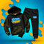 ZESTAW BLUZA + SPODNIE *FULL WZÓR* LOGO 3.0 WOJAN TEAM - CZARNY