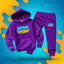 ZESTAW BLUZA + SPODNIE *FULL WZÓR* LOGO 3.0 WOJAN TEAM - FIOLETOWY