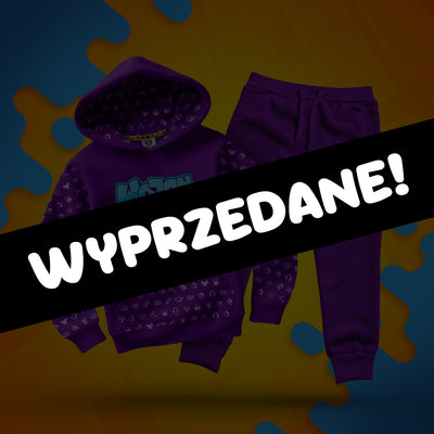 ZESTAW BLUZA + SPODNIE *FULL WZÓR* LOGO 3.0 WOJAN TEAM - FIOLETOWY