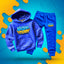 ZESTAW BLUZA + SPODNIE *FULL WZÓR* LOGO 3.0 WOJAN TEAM - NIEBIESKI