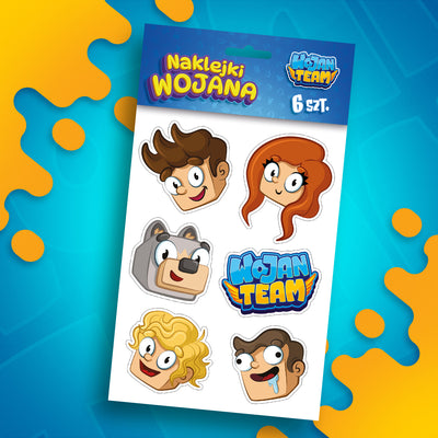 ZESTAW NAKLEJEK WOJANA - 6 SZTUK