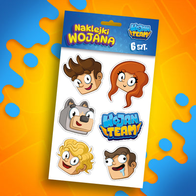 ZESTAW NAKLEJEK WOJANA - 6 SZTUK