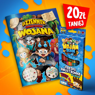 ZESTAW ODKRYWCY WOJAN TEAM - DZIENNIK ODKRYWCÓW WOJANA + KREDKI WOJAN TEAM *PROMOCJA*