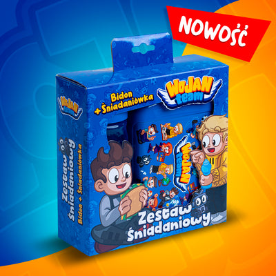 ZESTAW ŚNIADANIOWY WOJAN TEAM 2026 - ŚNIADANIÓWKA + BIDON - NIEBIESKI